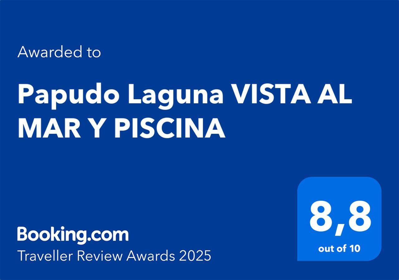 Papudo Laguna Vista Al Mar Y Piscina Exteriér fotografie